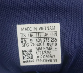 Zapatillas Adidas Talla 43 Azul y Blanco