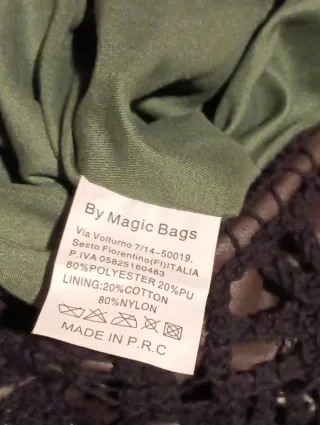 Borsa nera all'uncinetto by Magic Bags made in Ita