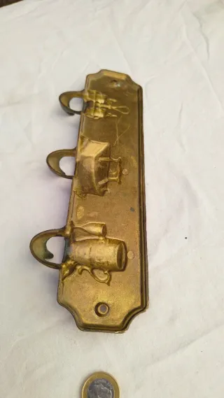 Perchero percha colgador antiguo bronce vintage