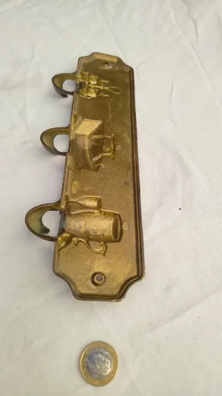 Perchero percha colgador antiguo bronce vintage