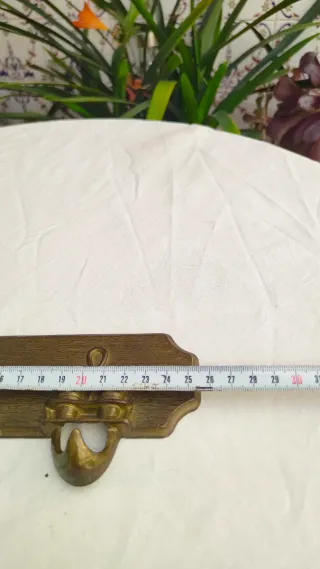 Perchero percha colgador antiguo bronce vintage