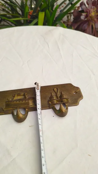 Perchero percha colgador antiguo bronce vintage