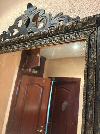 Espejo Vintage Grande Negro y Dorado