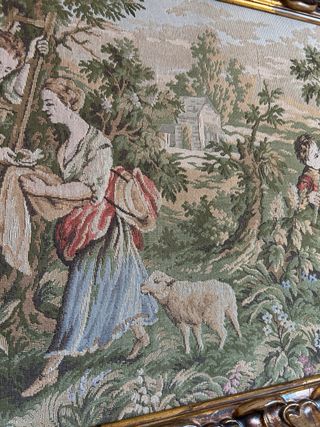 Cuadro Tapiz Vintage Marco Dorado