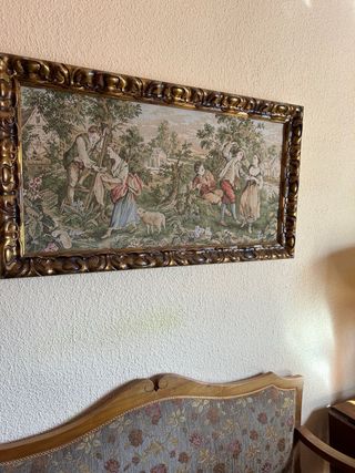 Cuadro Tapiz Vintage Marco Dorado