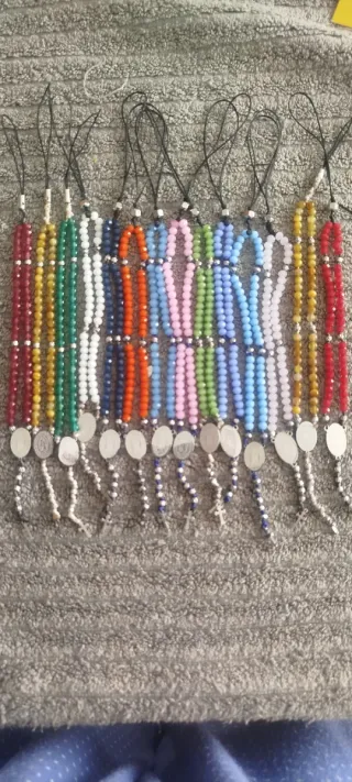 Mini Rosario Colgante Múltiples Colores