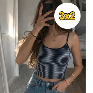 Top de rayas azul y blanco Talla XS