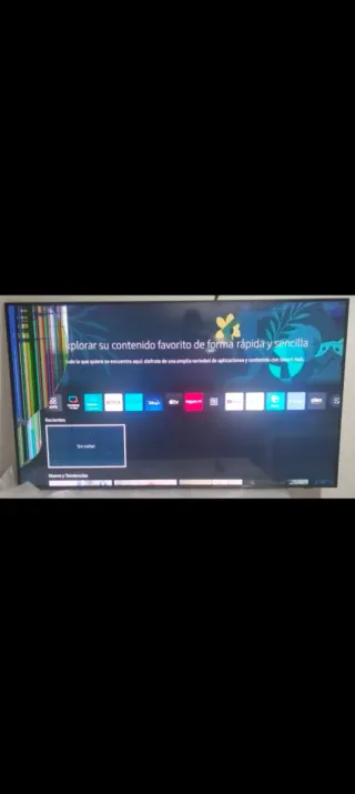 Samsung Smart TV con pantalla rota