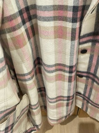 Sobrecamisa Zara cuadros rosa y negro Talla M