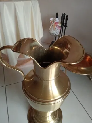 Anfora vintage portaombrelli ottone