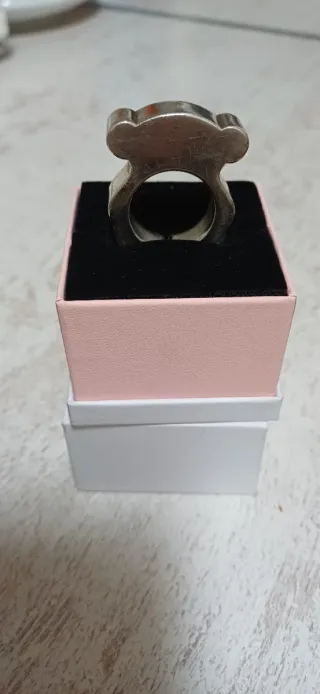 Anillo Tous Oso Plata Ajustable