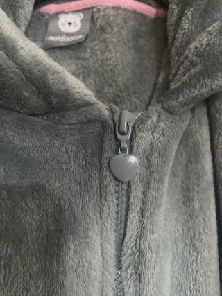 Vestaglia da camera grigia con zip