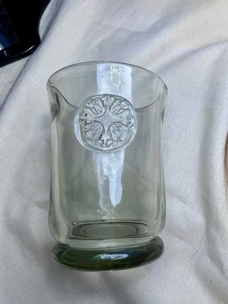 4 Vaso de pinta de vidrio reciclado vintage
