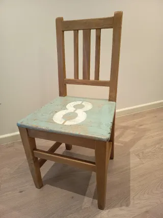 Silla madera inusual look