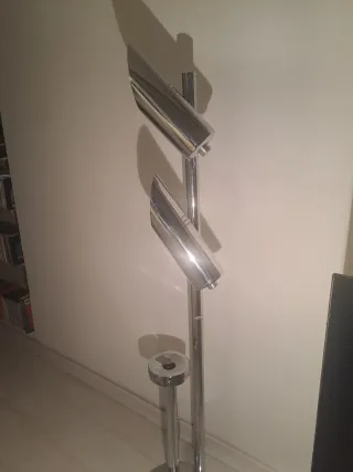 Lámpara de pie vintage metal plateado