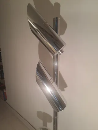 Lámpara de pie vintage metal plateado