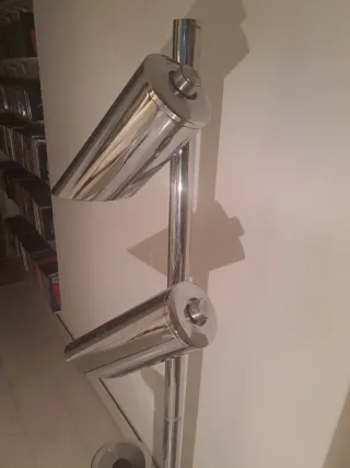 Lámpara de pie vintage metal plateado