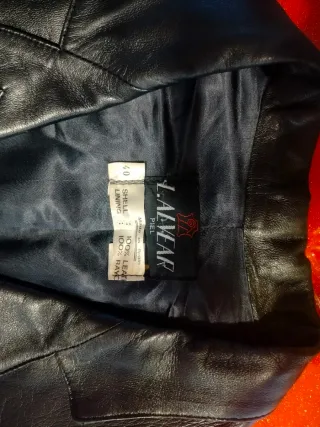 Chaqueta de cuero L.ALVEAR negra