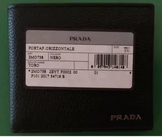 Portafoglio PRADA Vintage + Saffiano + Pelle Nera