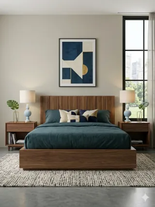 Pareja Lámparas Cerámica Manises Azul Celeste