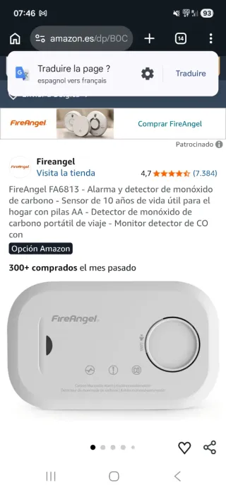 Detector de CO FireAngel