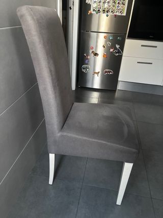 Sillas de comedor tela y madera