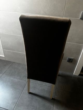 Sillas de comedor tela y madera