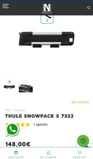 Portaesquís Thule Snow Pack 7322 NUEVO