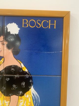 Cartel Antiguo de azulejos " Anís del mono"