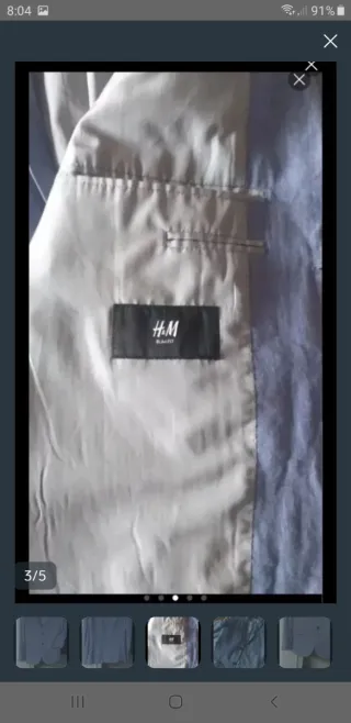 Americana H&M azul caballero