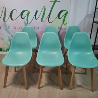 6 Sillas Sklum Turquesa