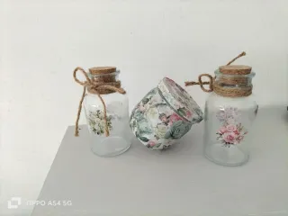 Lote 3 Botes Decorados a mano