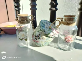 Lote 3 Botes Decorados a mano