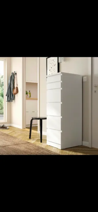 Cómoda MALM 6 cajones con espejo IKEA