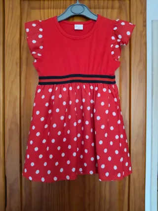 Conjunto 2 vestidos branco e vermelho T.30m