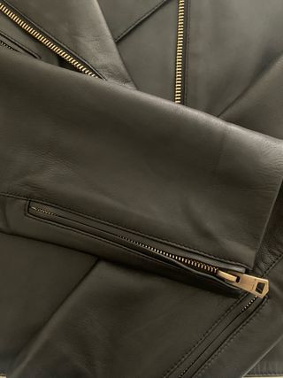 Cazadora Piel Massimo Dutti Negra