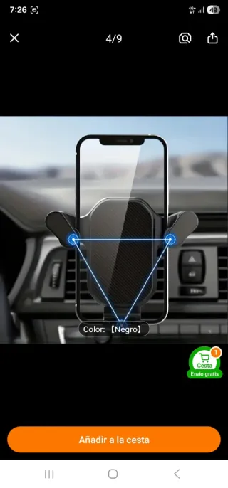 Soporte Coche REDUCTORA DE ESPALDA,TENSIOMETRO