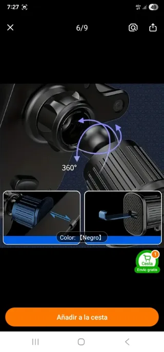 Soporte Coche REDUCTORA DE ESPALDA,TENSIOMETRO