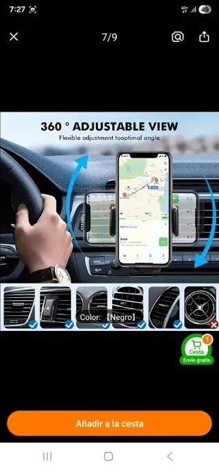 Soporte Coche REDUCTORA DE ESPALDA,TENSIOMETRO