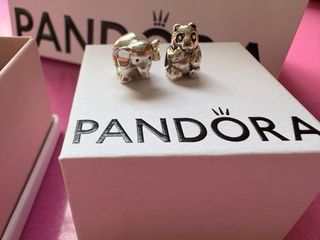 Abalorios Pandora Elefante y Panda Plata