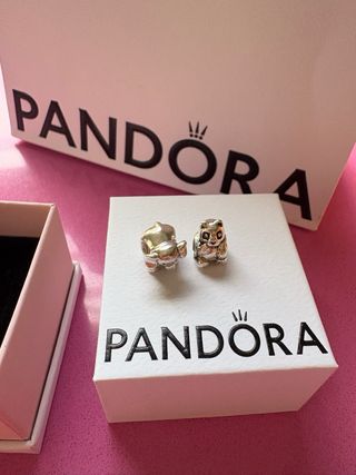 Abalorios Pandora Elefante y Panda Plata