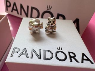 Abalorios Pandora Elefante y Panda Plata