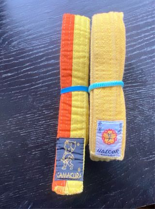 2 Cinturones Judo: Amarillo, Amarillo/Naranja NIÑO