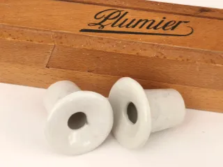 Plumier y tintero pupitre antiguo madera escuela