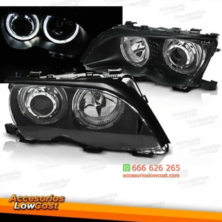 FAROS OJOS ANGEL LED E46 01-05 H7+H1+MOTOR PARA L