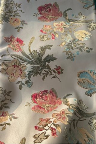 Corte jacquard satinado fallera  beige