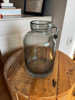 Jarrón Maison du Monde gris cristal