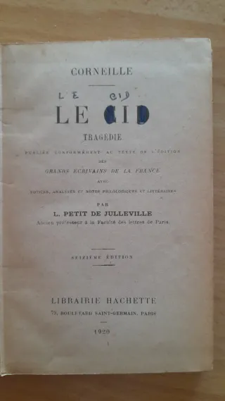 Libri vintage Hachette 1920 in francese