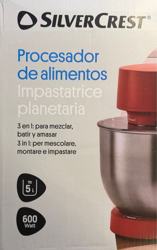 Robot de cocina amasadora 600W 5L SilverCrest
