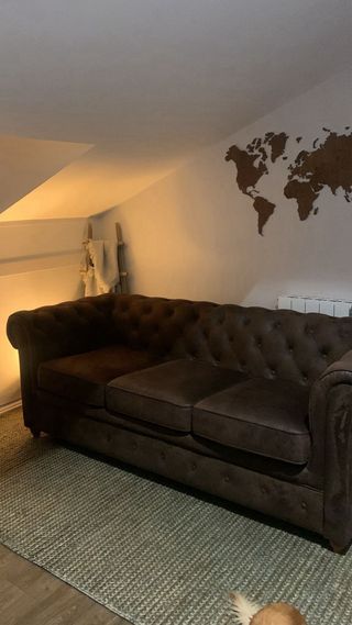 Sofá Chester 3 Plazas Antelina Marrón